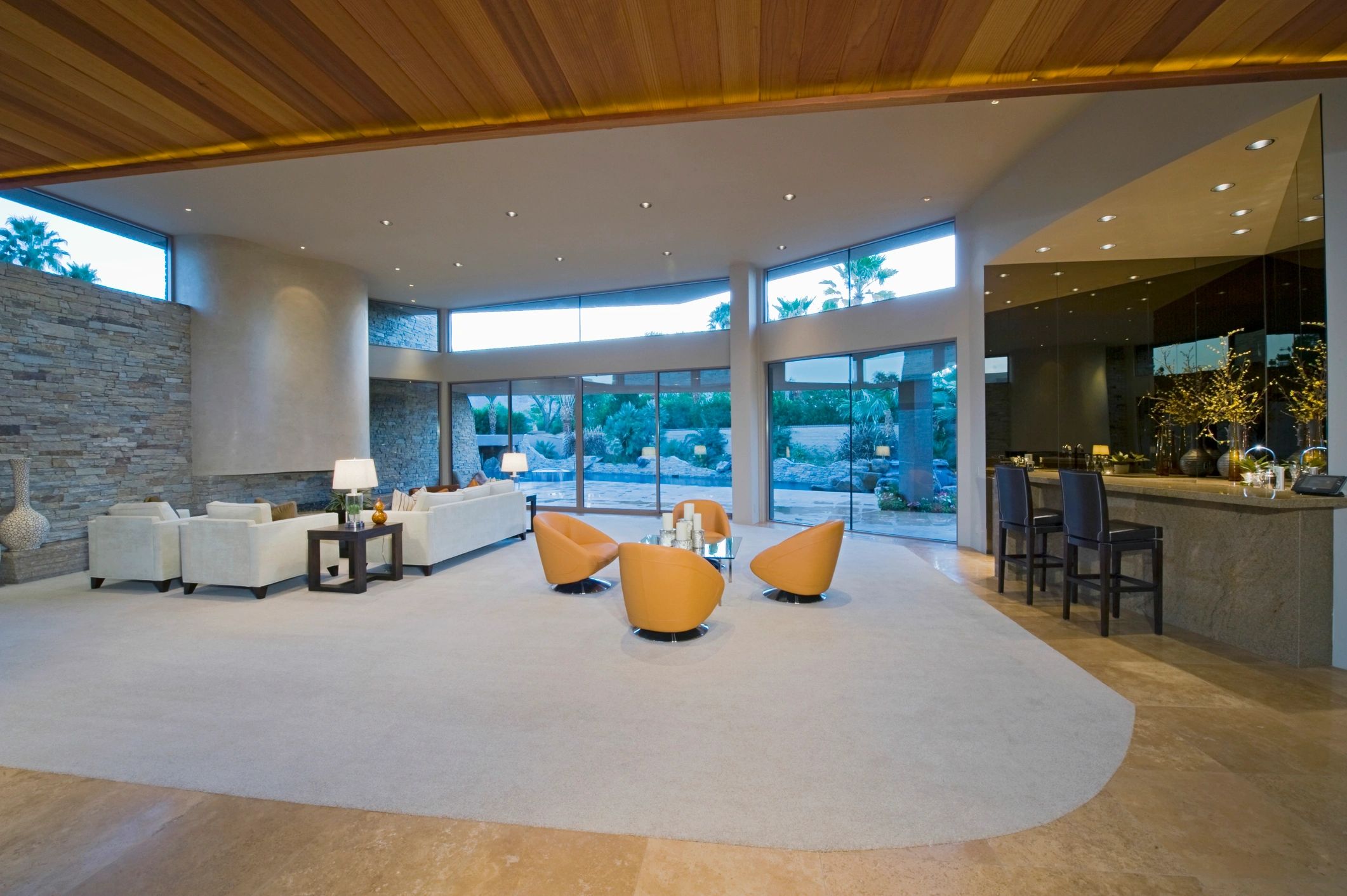 Happy homeowner in a remodeled luxury space